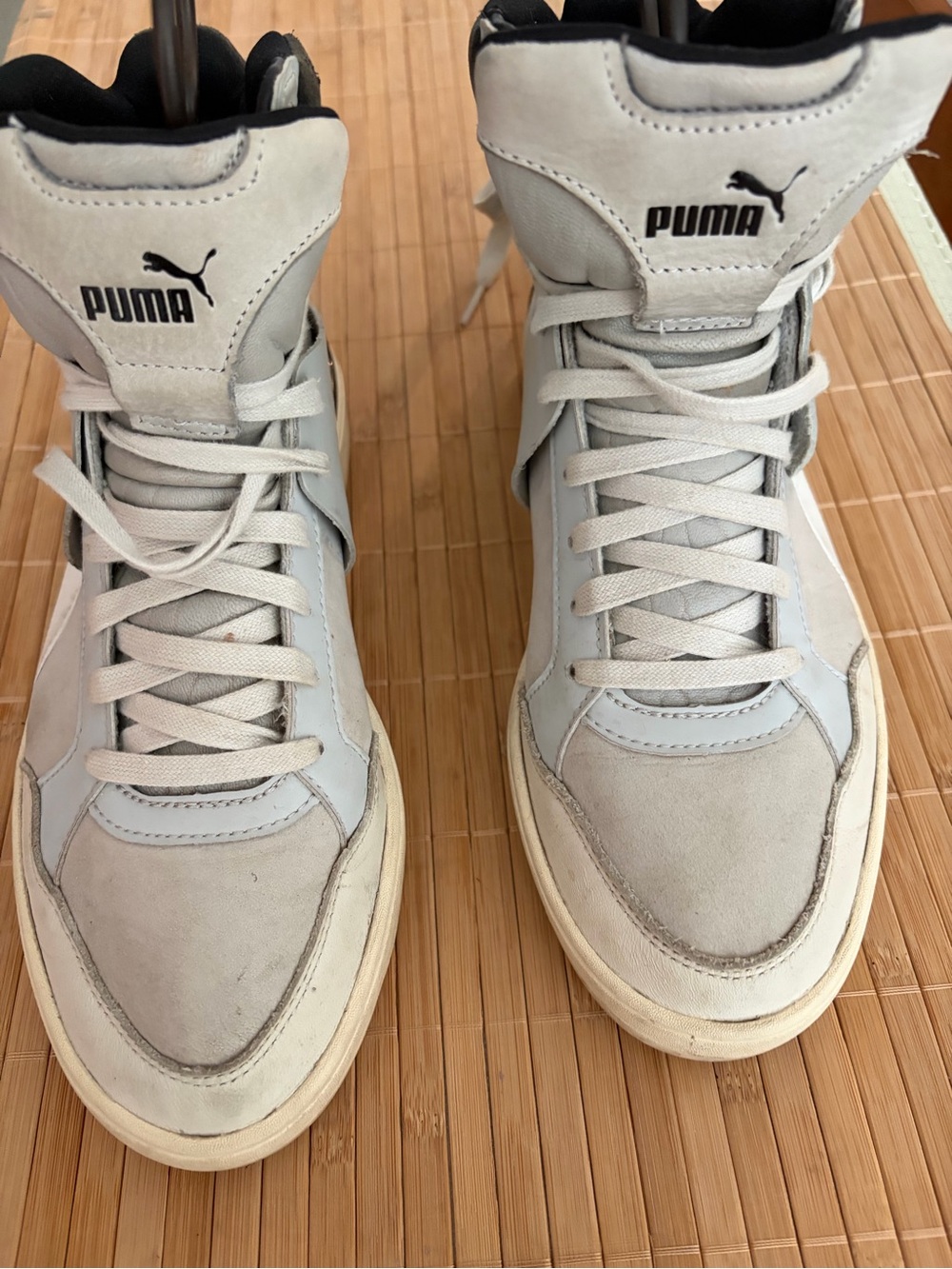 Vintage Alexander MQueen for Puma Light Gray High-Top Sneakers